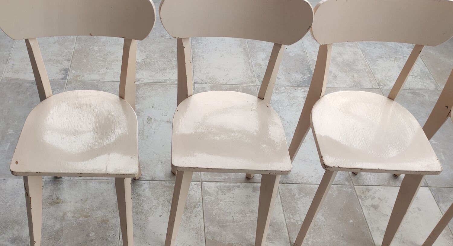 Series of 5 vintage chairs/antique bistro