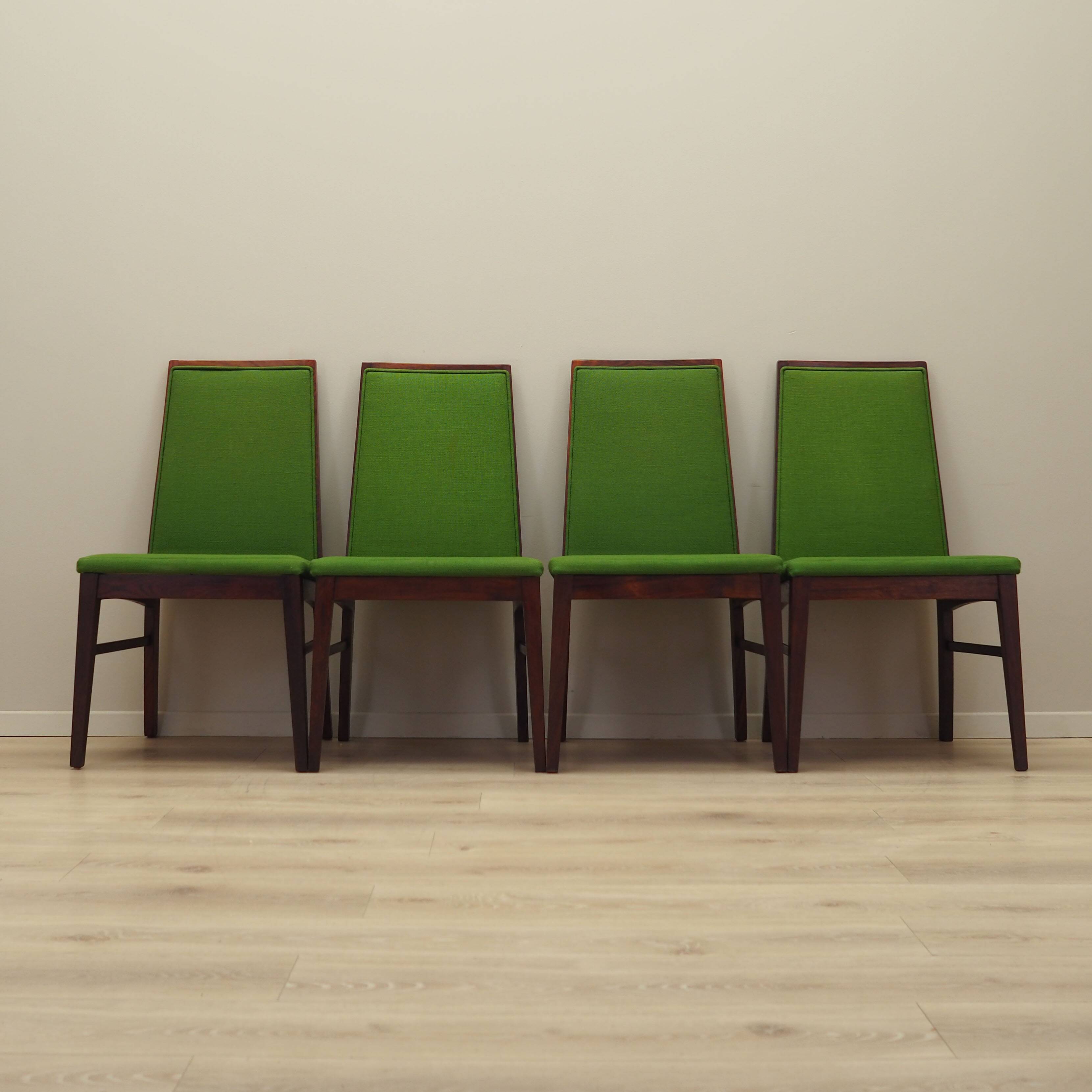 Set of four rosewood chairs, Danish design, 1970s, manufacturer: Dyrlund