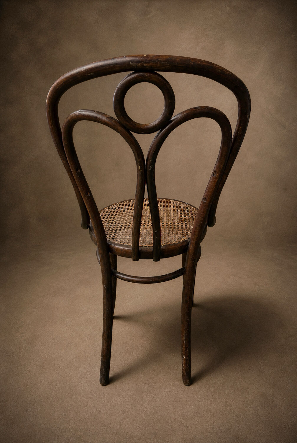 Viennese chair, bent beech with caning, circa 1930.
