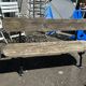 Antique garden bench in cast iron and wood from the 1940s