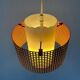 Suspended lamp in pink metal and plexiglass, Danish design, 1960s, Denmark.