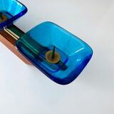 Midmodern candlestick, vintage candle holder teak, 60's vintage interior.