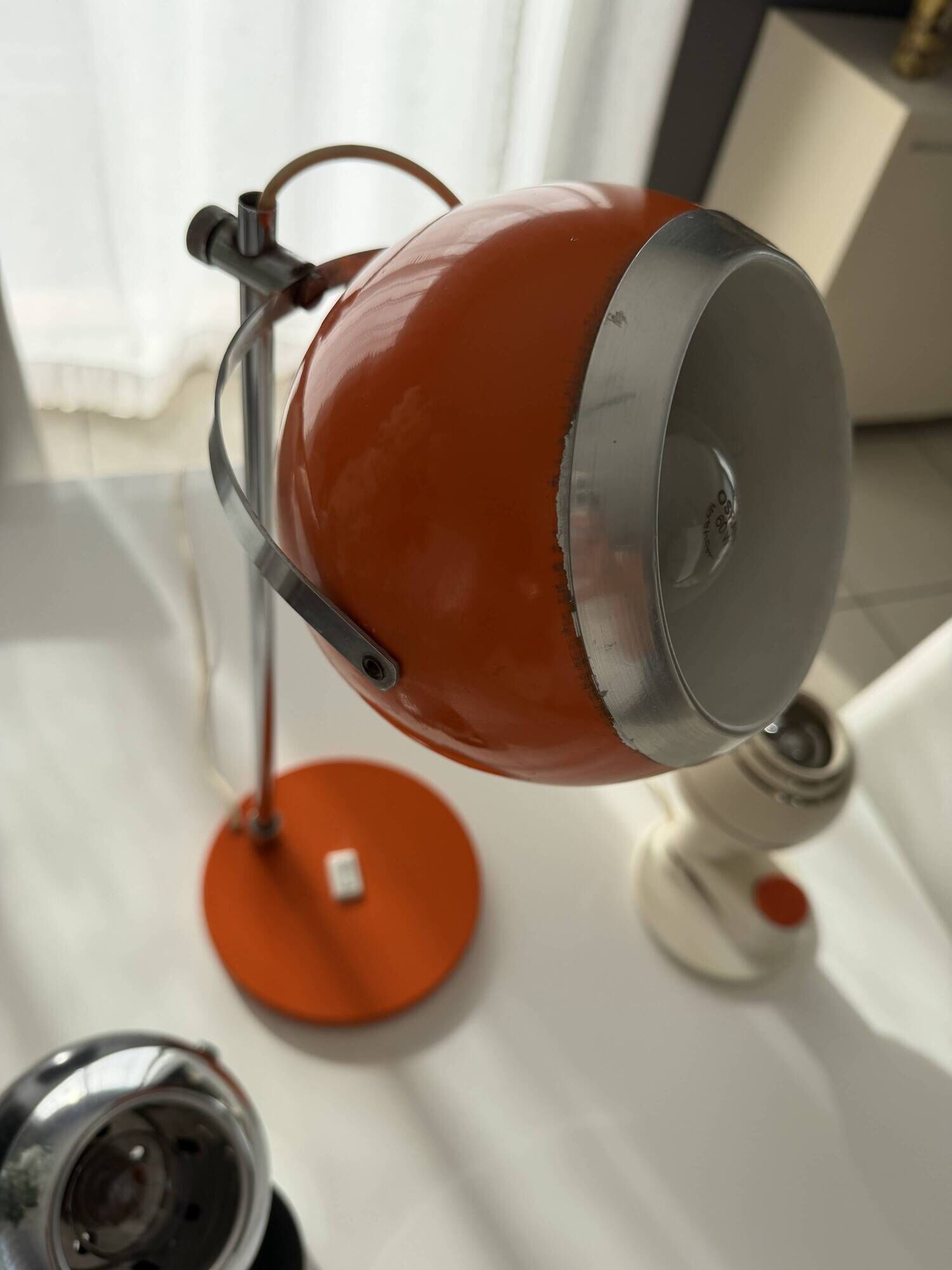 Set of various space-age eyeball lamps.