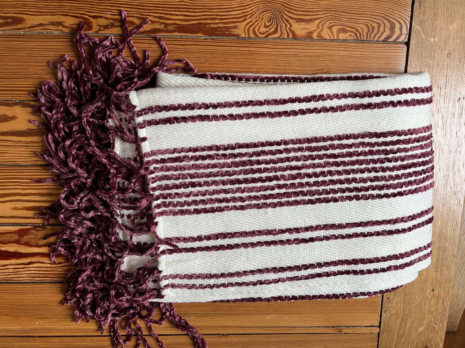 Bohemian ethnic fringed plaid