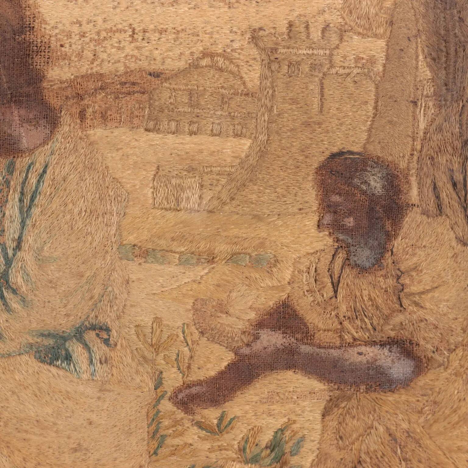 Silk tapestry "The Academy of Plato" Italy 17th-18th century