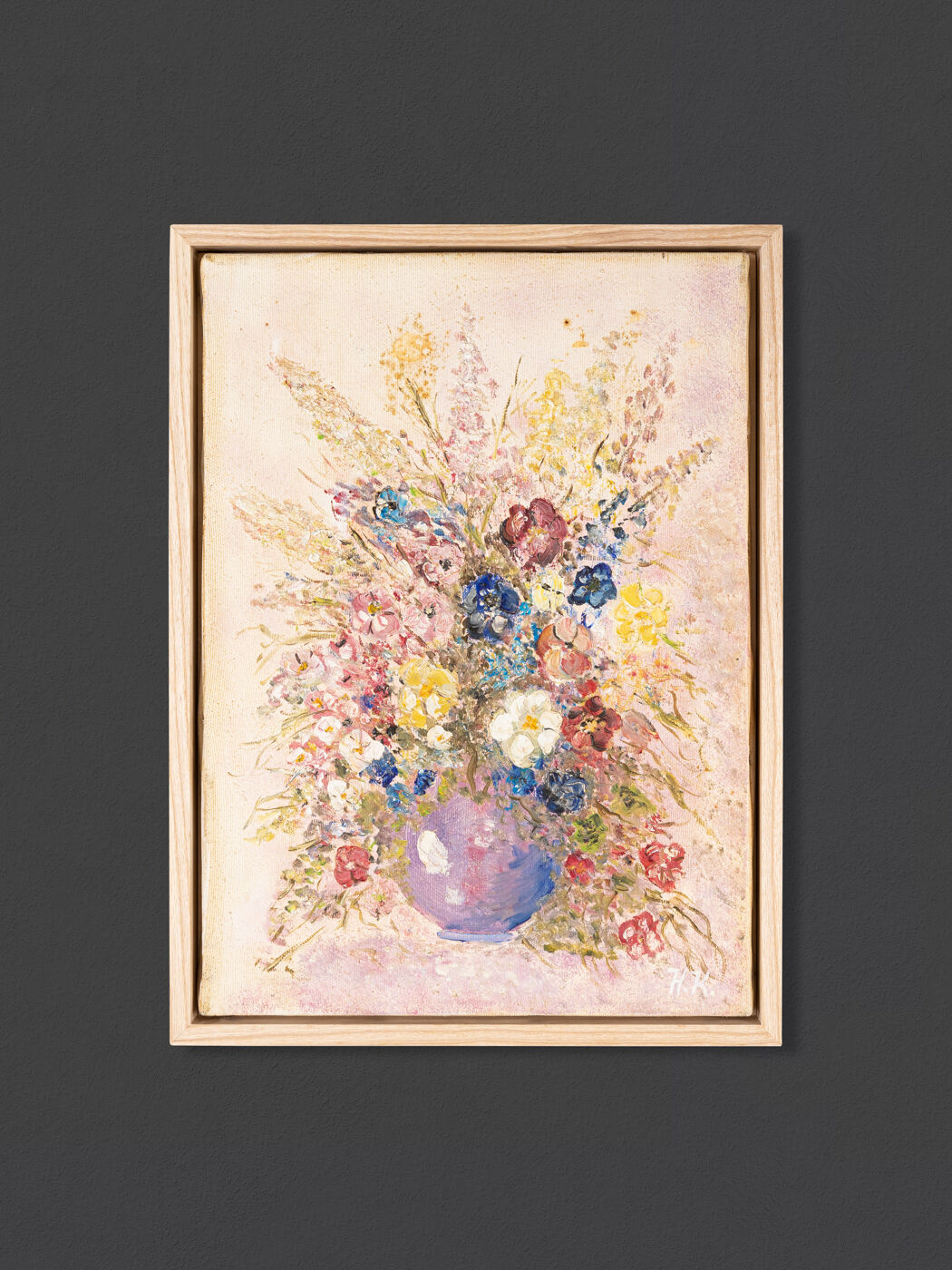 Flower Bouquet from the 1920s, Oil on Canvas, 28 x 38 cm