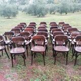 Set of 30 vintage bistro armchairs