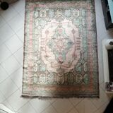Afghan rug in pastel colors