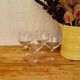Lot de 4 verres à pied en verre gravé vintage années 50