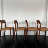 set of 4 chairs Niels O. Moller model 71