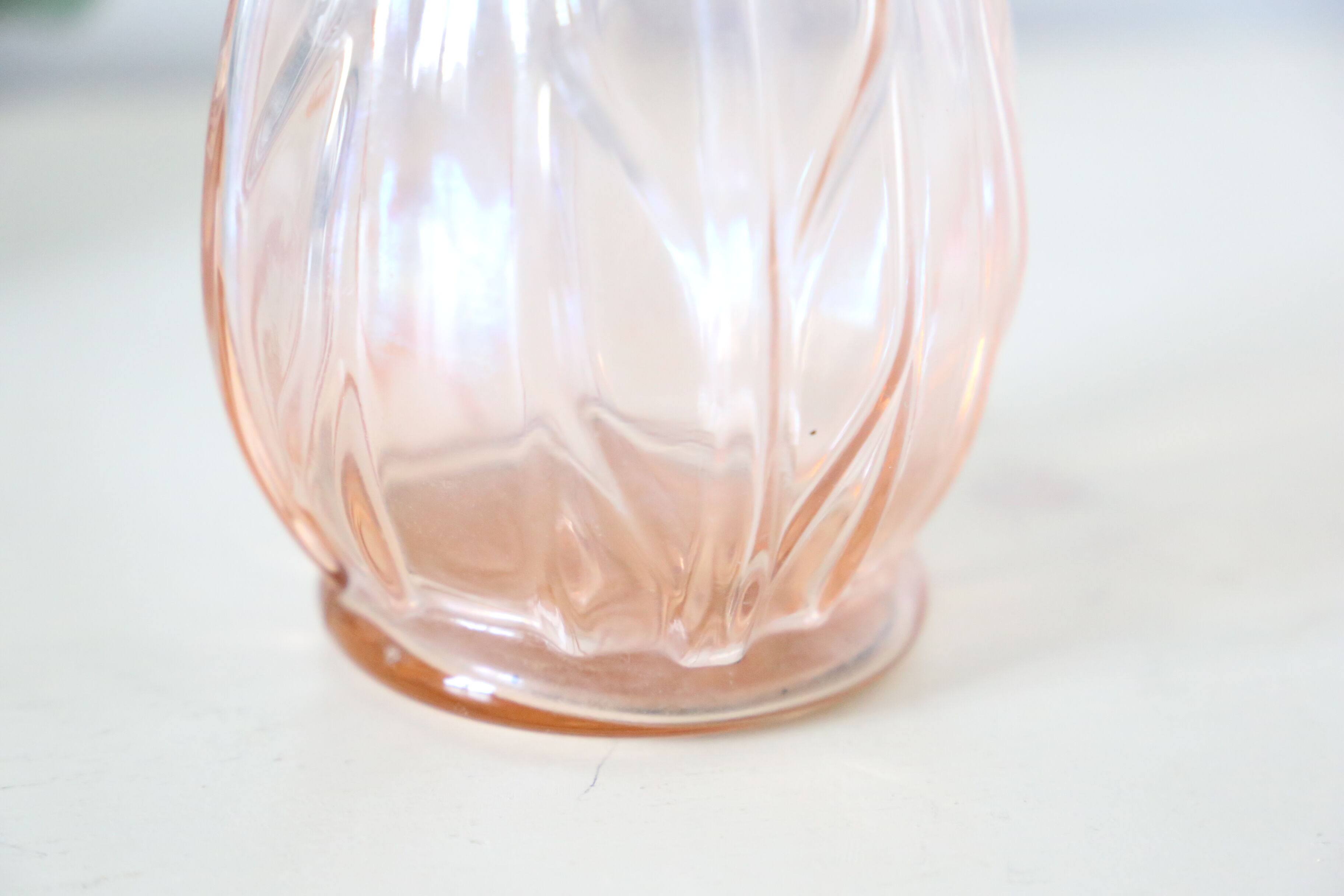 Moulded glass jacynthe vase, vintage