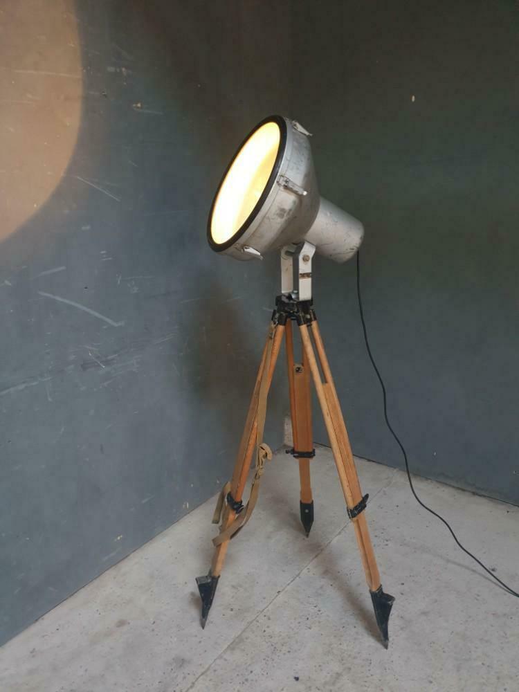 Industrial lamp on a tripod