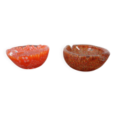 Small Italian Murano Glass Ashtrays, 1960s, Set of 2