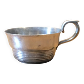 petite tasse en métal argenté
