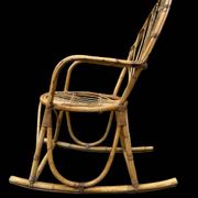 Rattan rocking chair Italy 1950