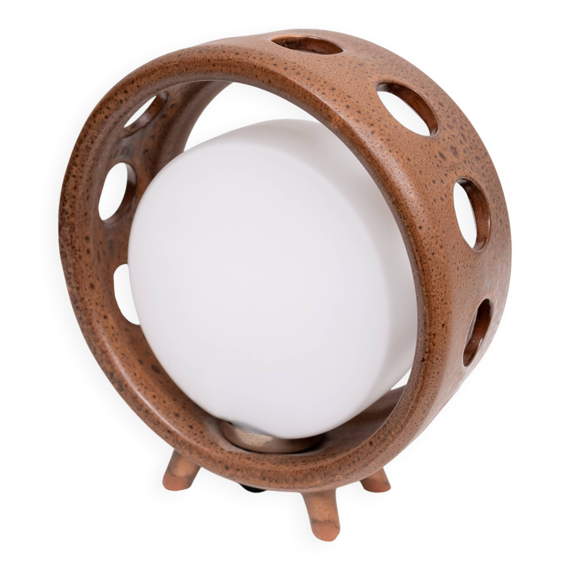 Round Ceramic Table lamp .1960s Germany