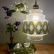 Vintage stained glass globe pendant light