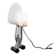 Lampada Da Tavolo Silhouette Design Table Lamp Marble & Glass 1980’s P