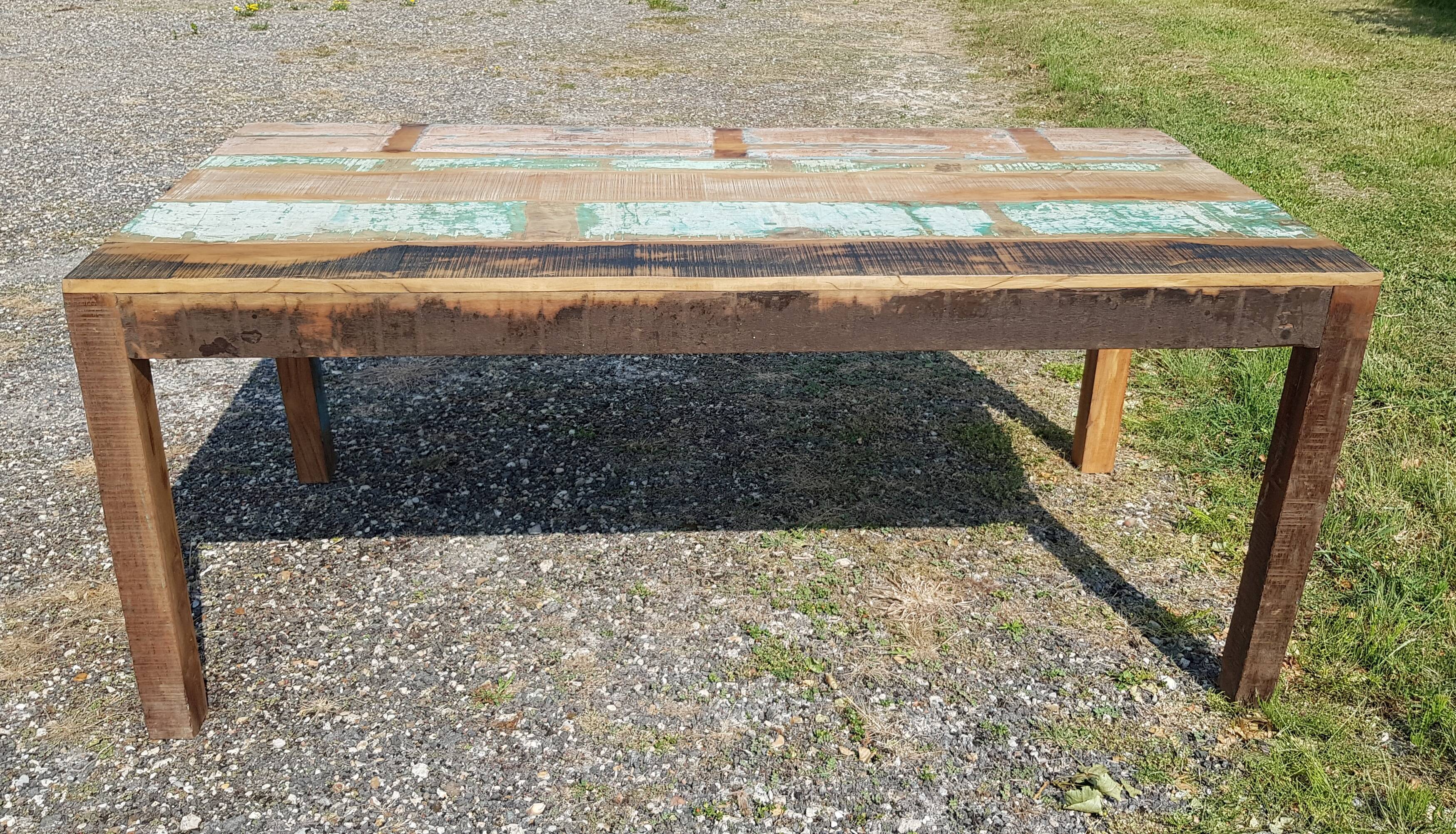 Teak table with 6 chairs