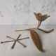 Brass ashtray fleur de lys with petals