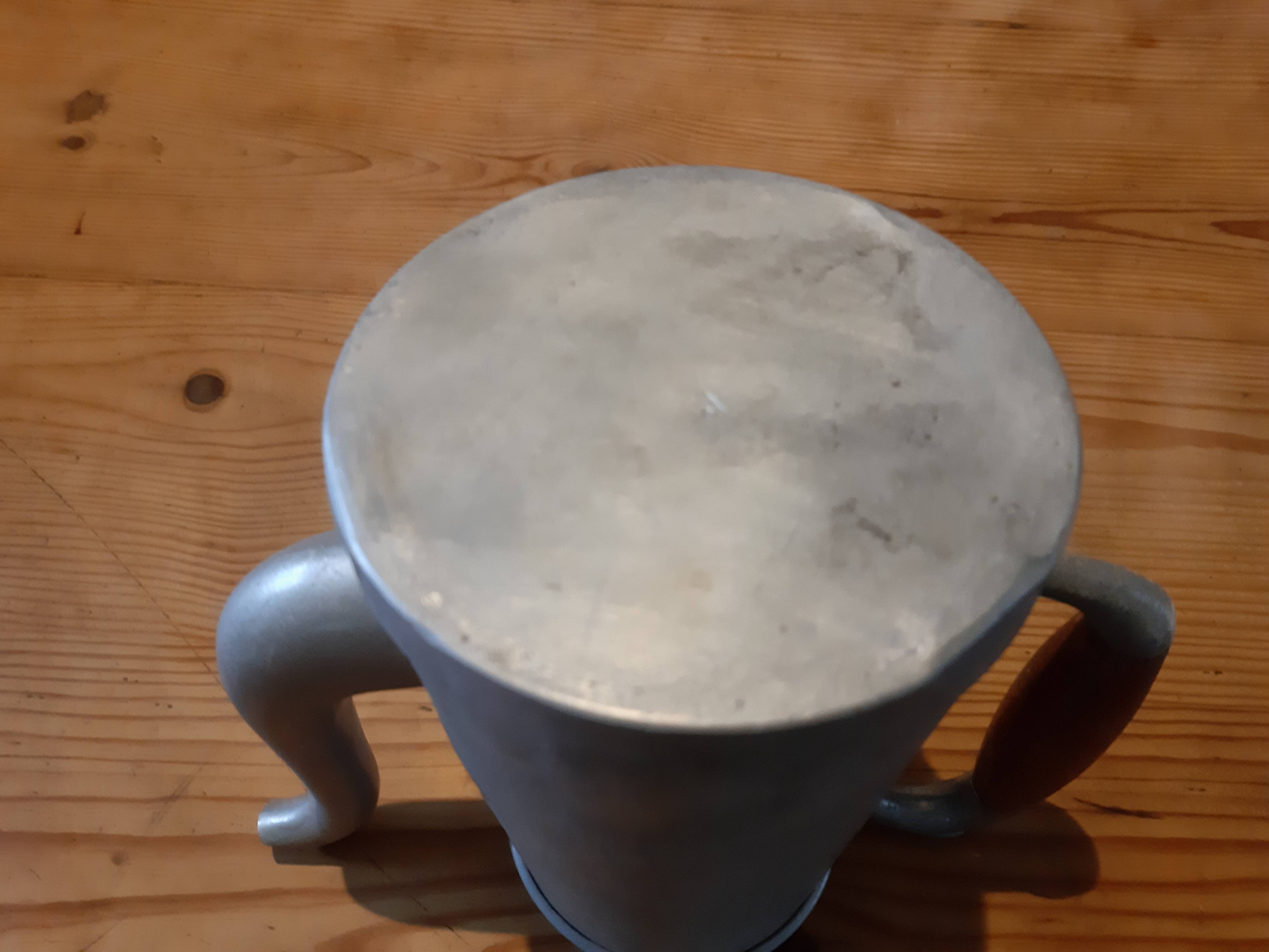 Old aluminium coffee pot