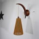 Wall lamp with rope lampshade by ER Nele for Temde, Switzerland, 1960