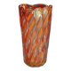 Ribbed 'Corallo Oro' vase by Alfredo Barbini, 1960s