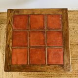 Red tile table signed