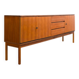 1960s walnut enfilade, sleek design, restored.