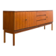 1960s walnut enfilade, designed with clean lines, restored.