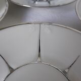 Set of 5 art deco style cups and saucers