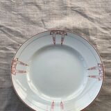 Compotier fruit cup in white art deco porcelain