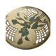 Hand-painted brass platter, France, 1960s.