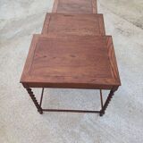 Mahogany nesting tables, set of 3