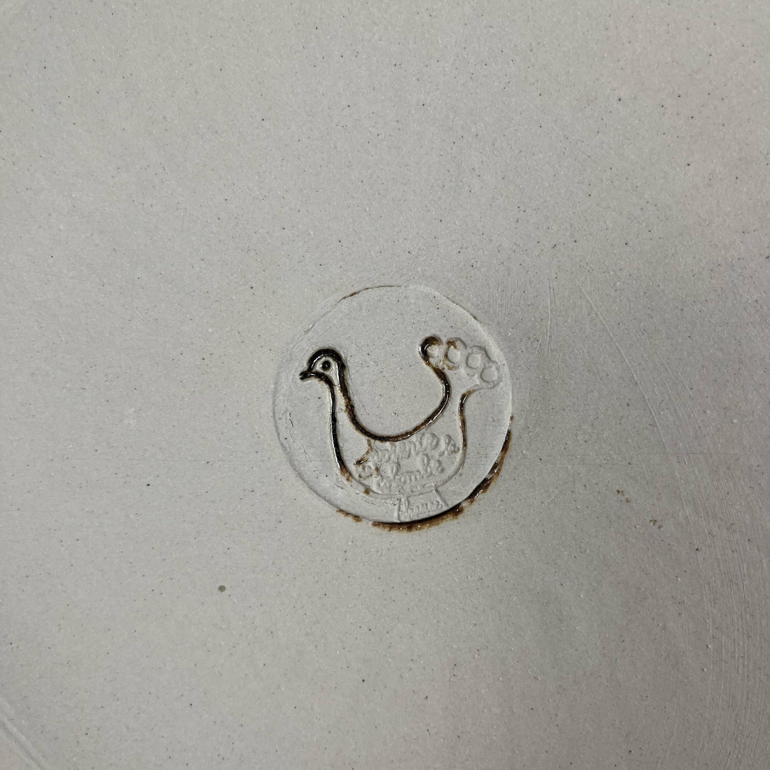 Round dish / Cake dish "La Colombe", 1950/60, Madeleine Brault