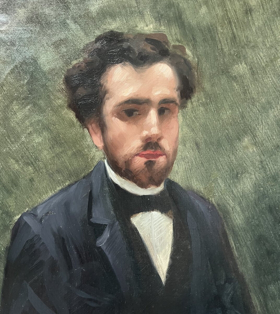 French School of the 19th Century, Portrait of a Young Man, 1891 Oil on Canvas
