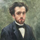 French School of the 19th Century, Portrait of a Young Man, 1891 Oil on Canvas