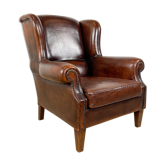 Fauteuil en cuir vintage