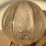 Lamp with globe hettier vincent verrerie des hanots art deco 1930