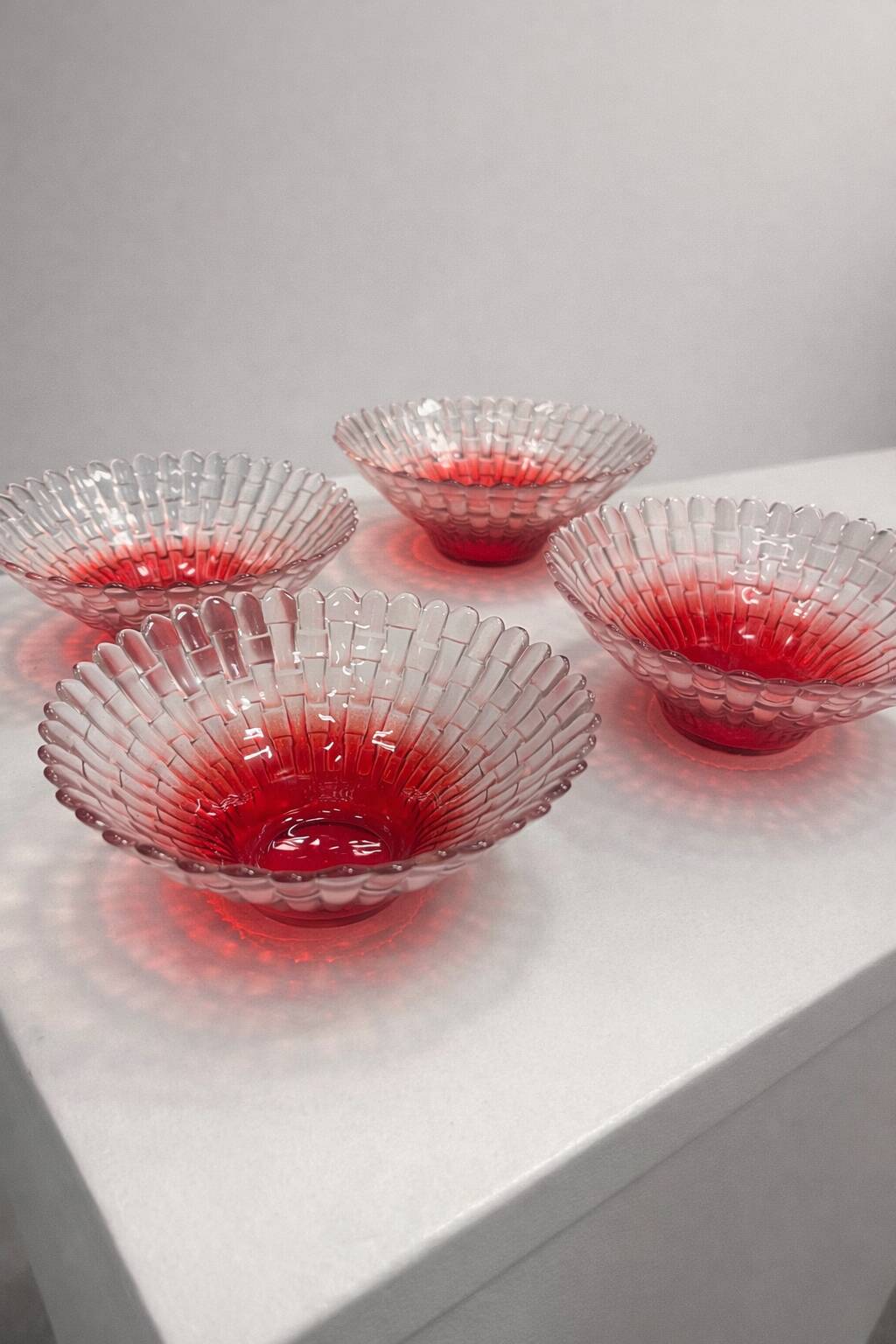 Set of 4 vintage glass bowls