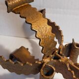Chandelier wrought iron Art-popular with three arms old