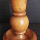 Vintage olive wood hand candle holder Oliv art made in Spain