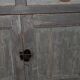 Old Parisian chopping block buffet with vintage shabby patina