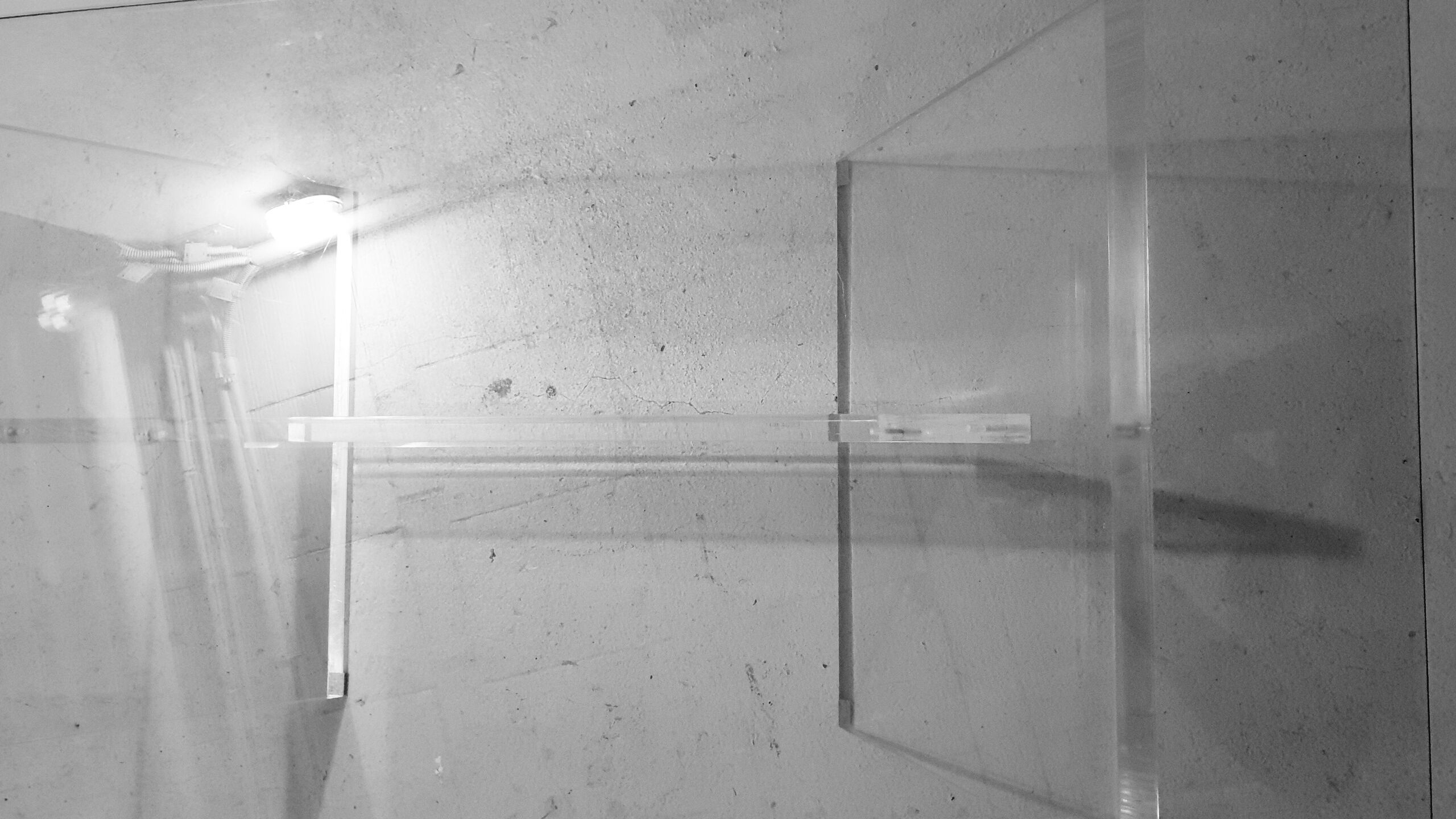 Glass and plexiglass coffee table 1970