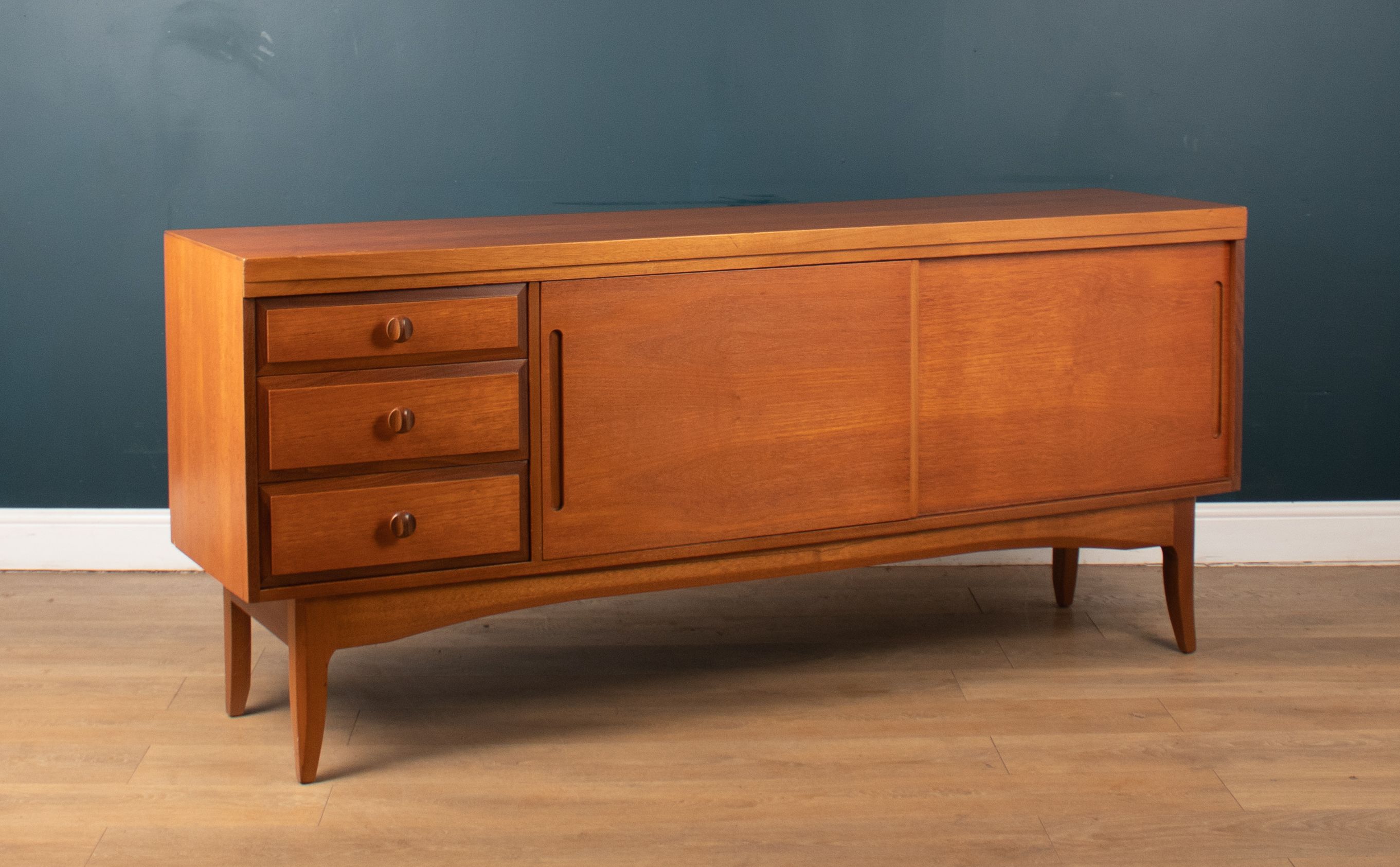 Retro Teak 1960s Short Sideboard By Uniflex