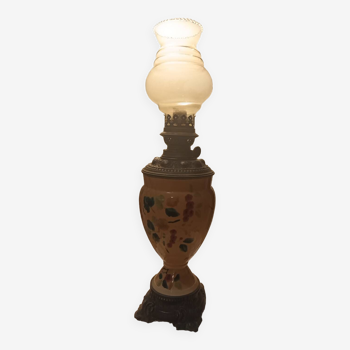 Lampe petrole barbotine ancienne