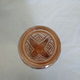 Art Deco pink blown glass vase