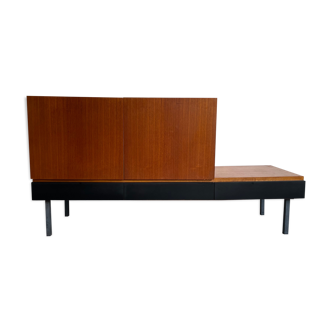 Asymmetrical vintage teak row