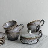 Handcrafted stoneware coffee set