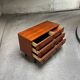 Vintage wood veneer chest of drawers 1960